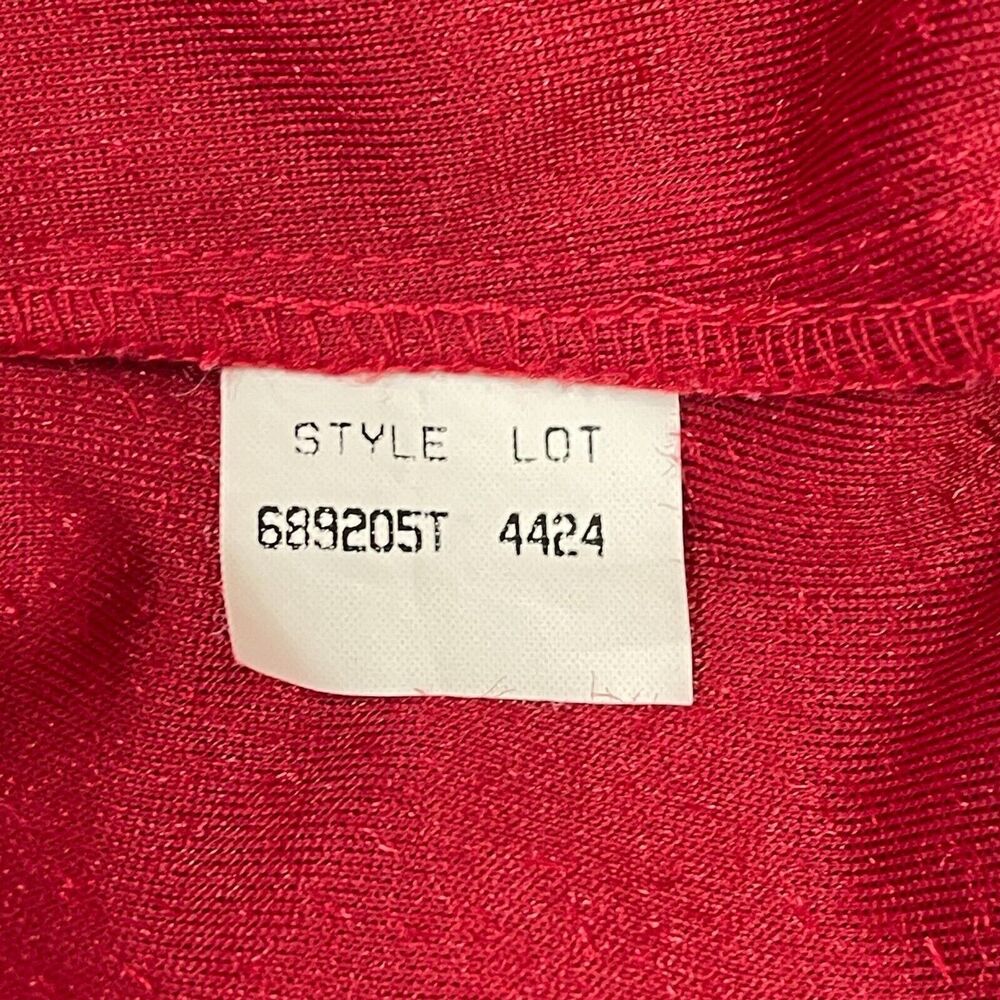 Oscar de la Renta Pink Label Women's Top Medium Large Red Velvet Velour - Picture 8 of 8